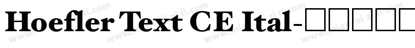 Hoefler Text CE Ital字体转换